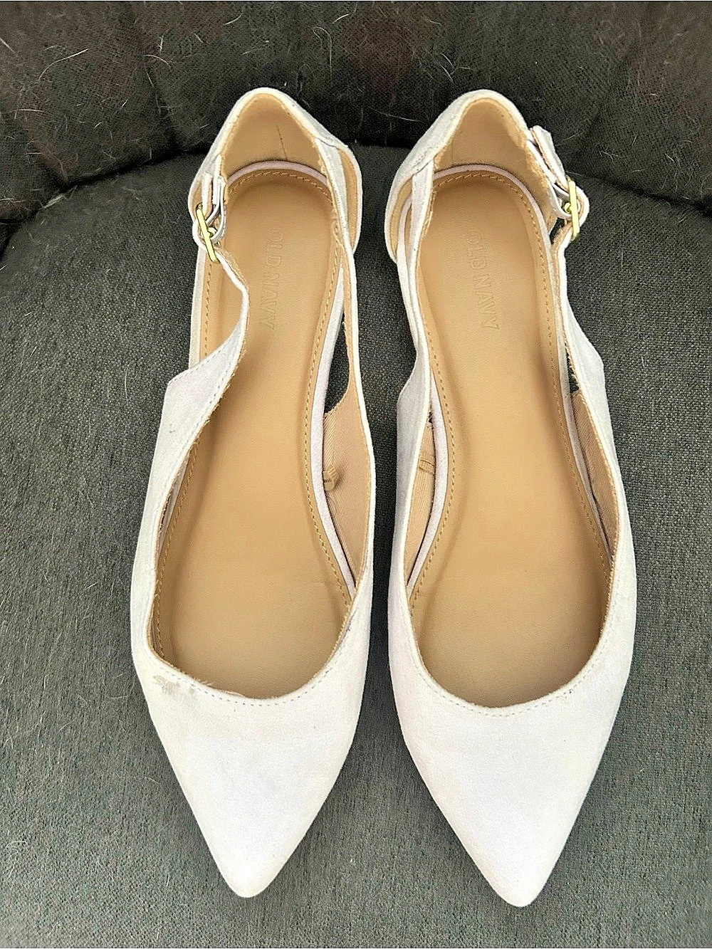 Old Navy Pointed-Toe Lavender Slingback Faux Suede Flats Size 8.5